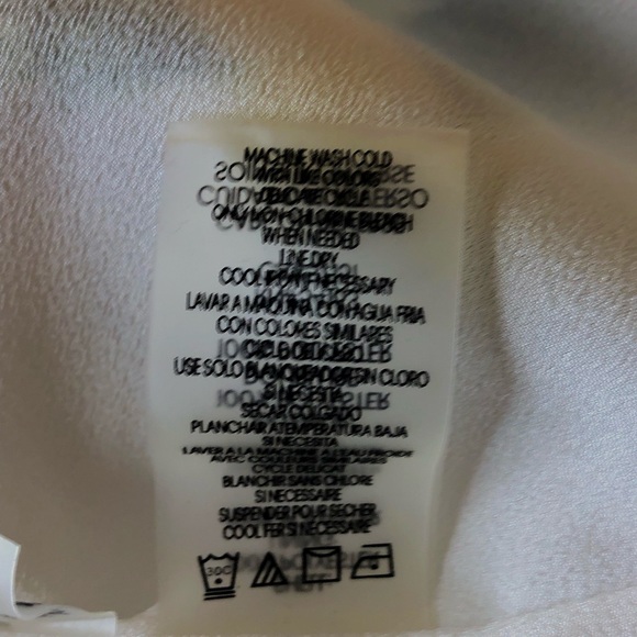 CALVIN KLEIN NWT white floral print midi skirt, size 10 - Picture 7 of 8